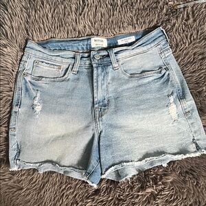 Kensie Distressed Light Blue Jean Shorts